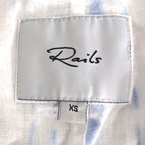 Rails Thea Tie-Hem Linen Blouse...Size XS - Picture 7 of 9